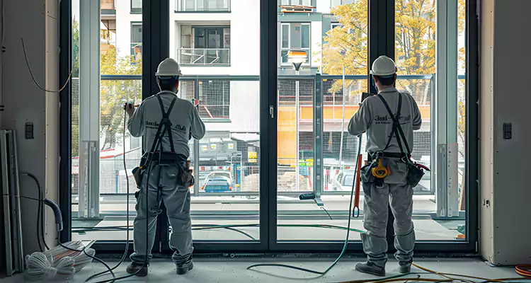 Patio Door Glass Replacement with Built-In Blinds in Port Charlotte, FL